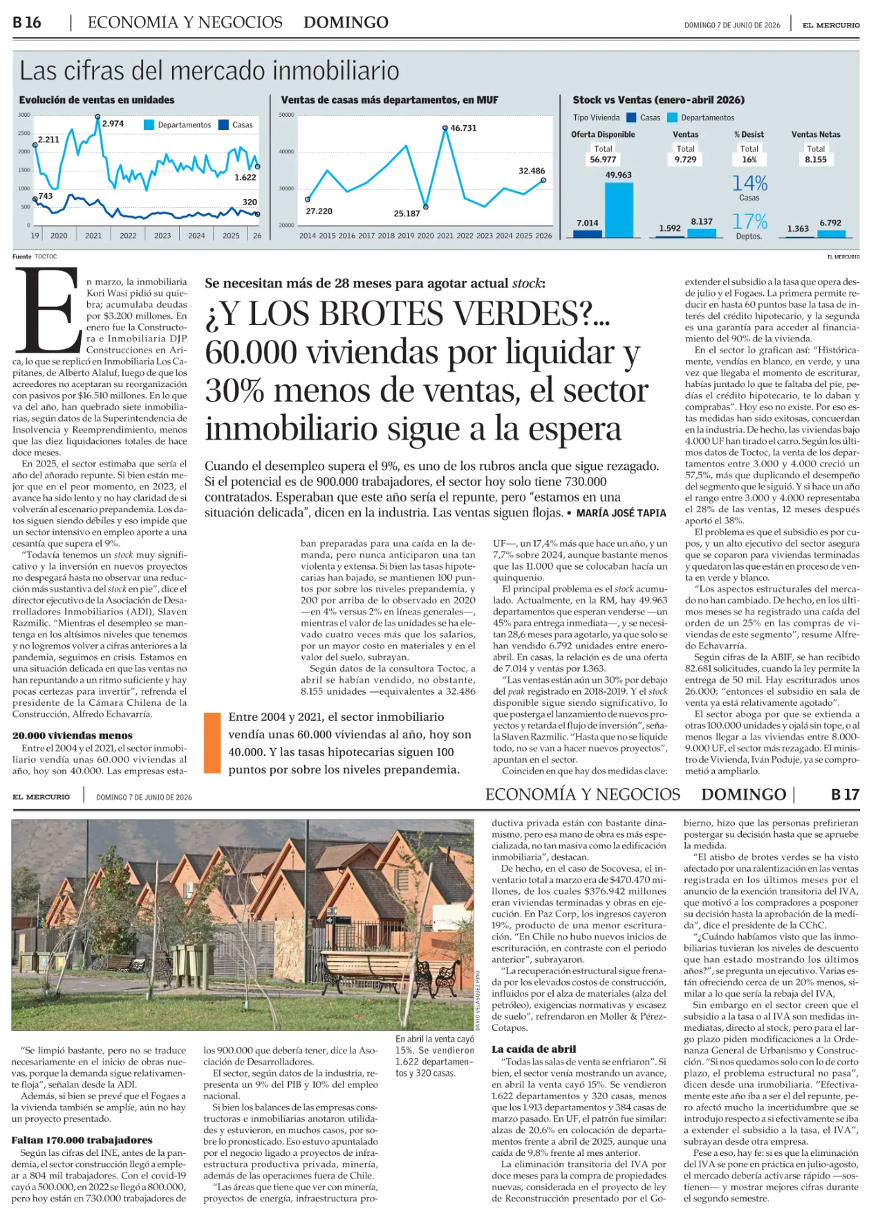 ¿Y los brotes verdes? 60.000 viviendas por liquidar y 30% menos de ventas, el sector inmobiliario sigue a la espera
